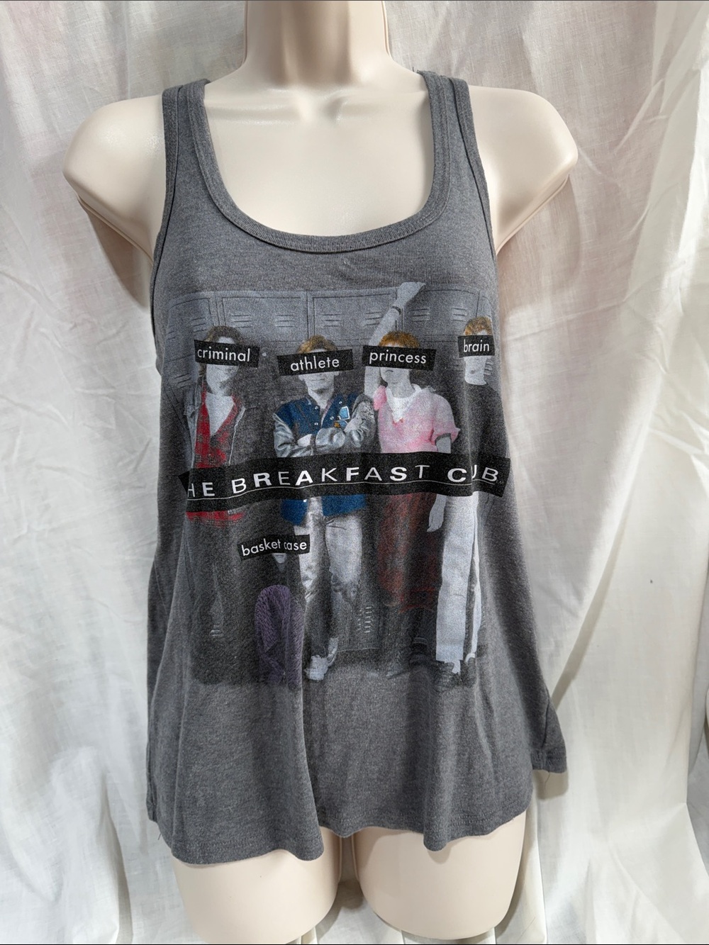 Grey Graphic Tank Top - The Breakfast Club Print